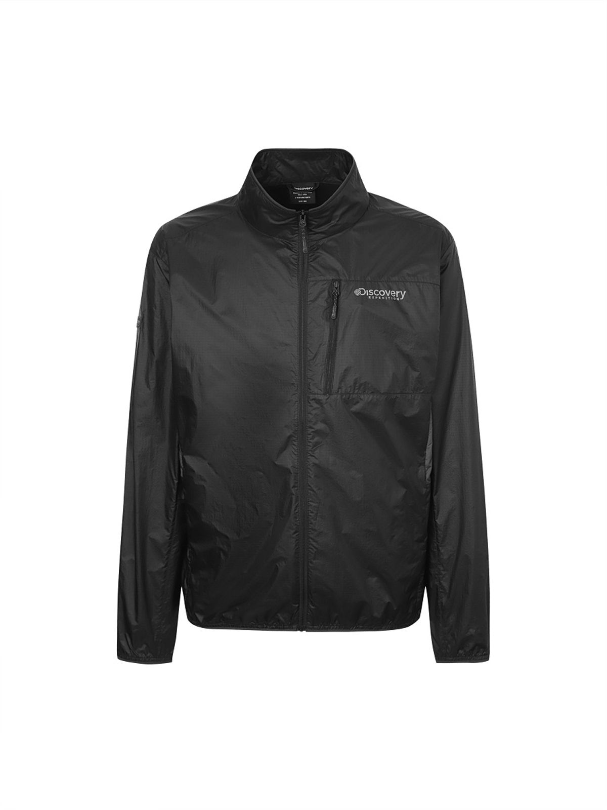 디스커버리 익스페디션(DISCOVERY EXPEDITION) 남성 초경량 립스탑 하이넥 바람막이 (BLACK)