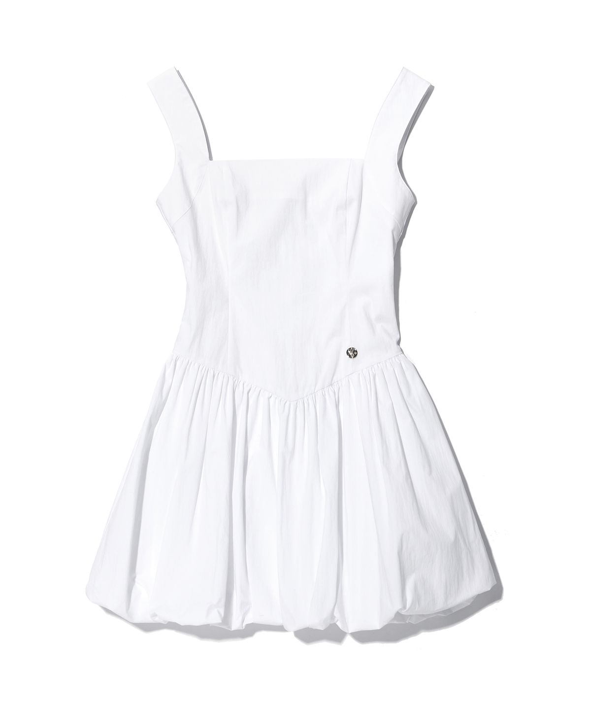 유희(YOUHEE) SQUARE NECK SLEVELESS DRESS WHITE