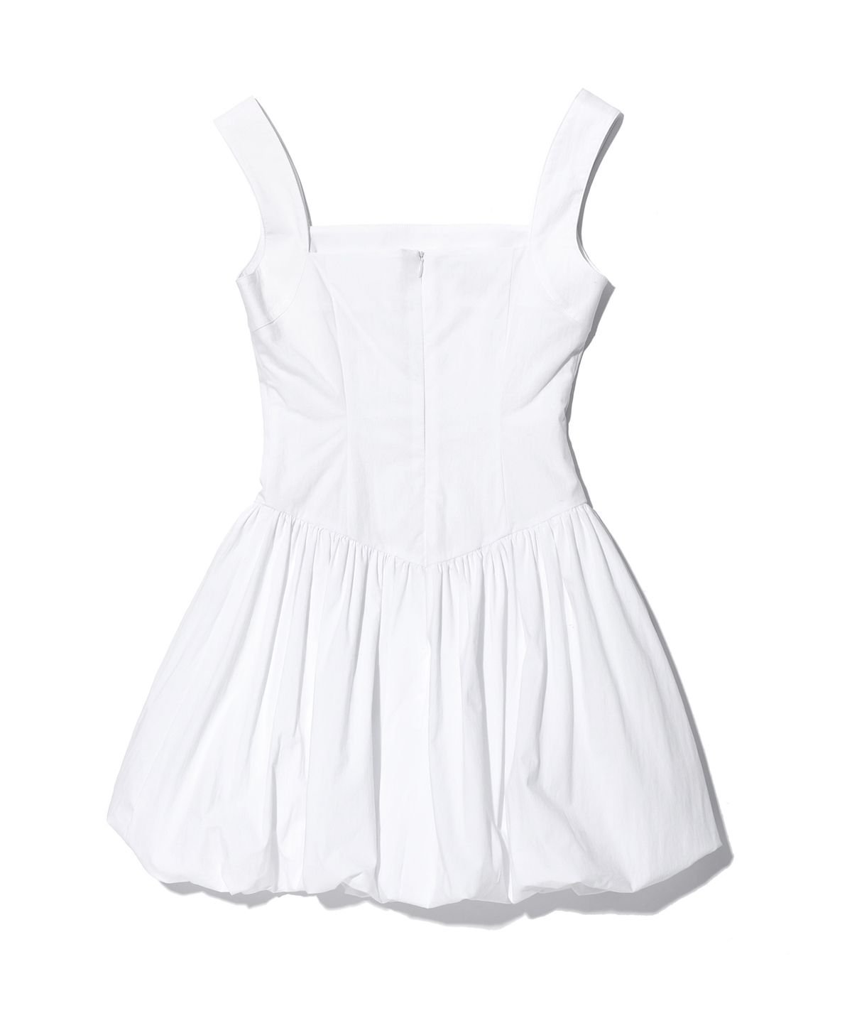 유희(YOUHEE) SQUARE NECK SLEVELESS DRESS WHITE