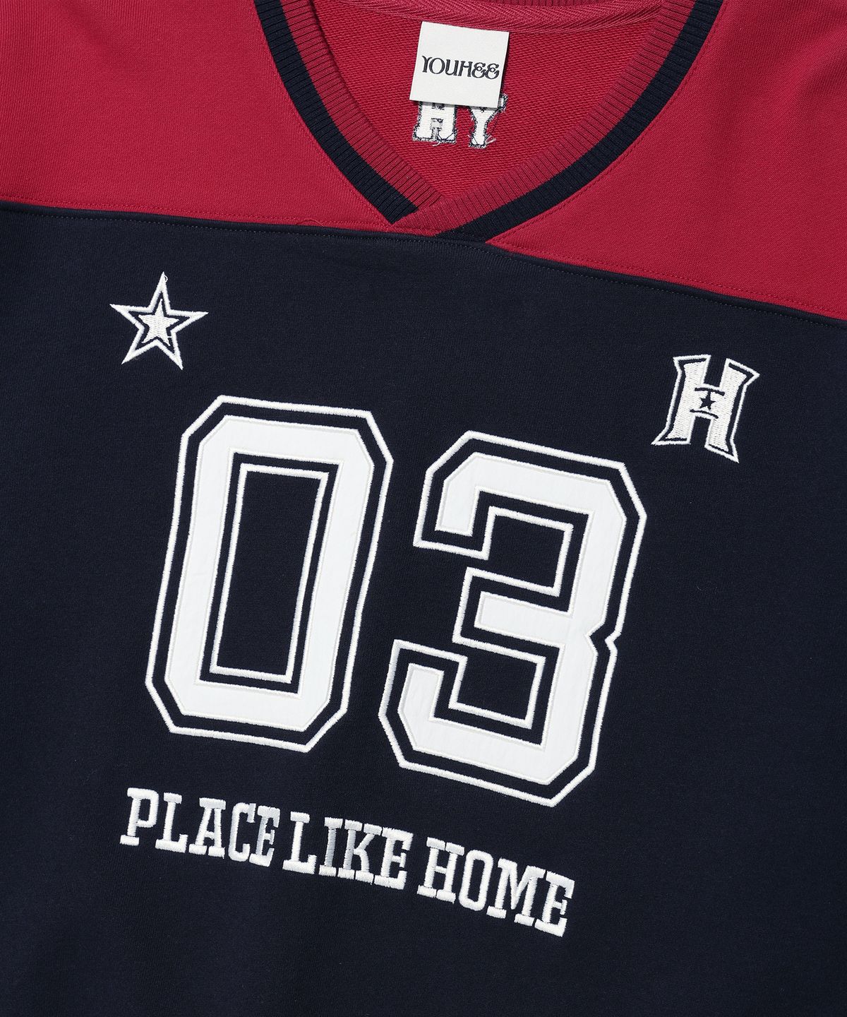 유희(YOUHEE) GRAPHIC TRACK JERSEY SWEAT SHIRTS NAVY