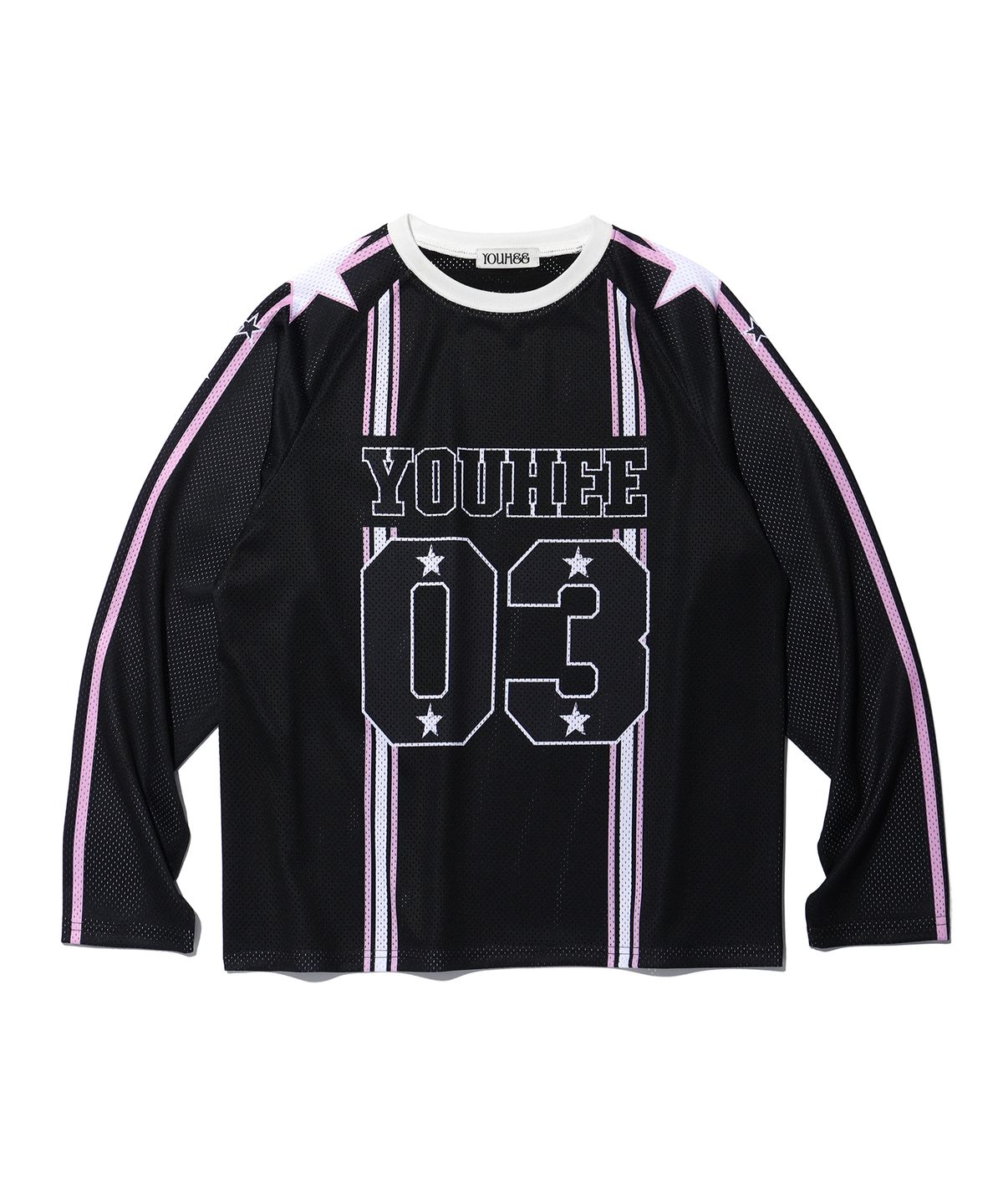 유희(YOUHEE) YOUHEE MESH LONG SLEEVE BLACK