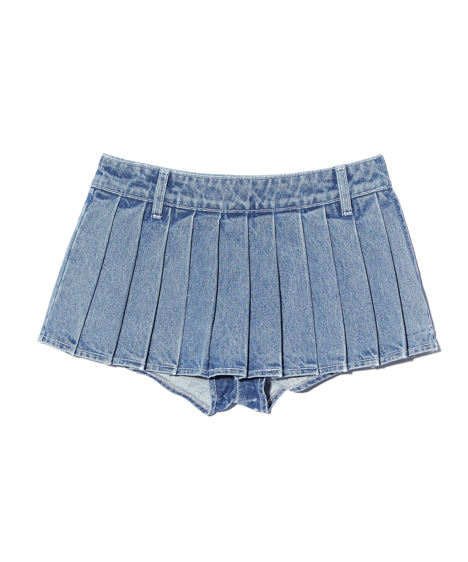ミニスカート YOUHEE DENIM LOWRISE PLEATS SKIRT LIGHT BLUE MUSINSA | YOUHEE DENIM LOW-RISE PLEATS SKIRT LIGHT BLUE