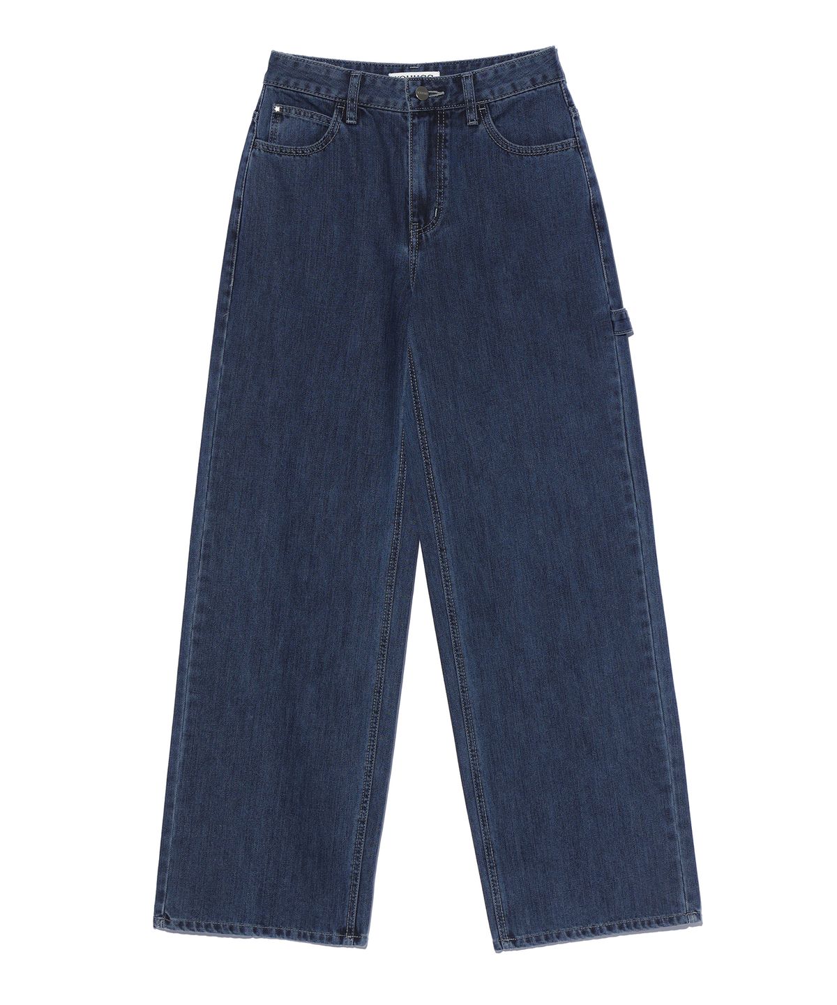 유희(YOUHEE) LETTERING WIDE DENIM PANTS INDIGO
