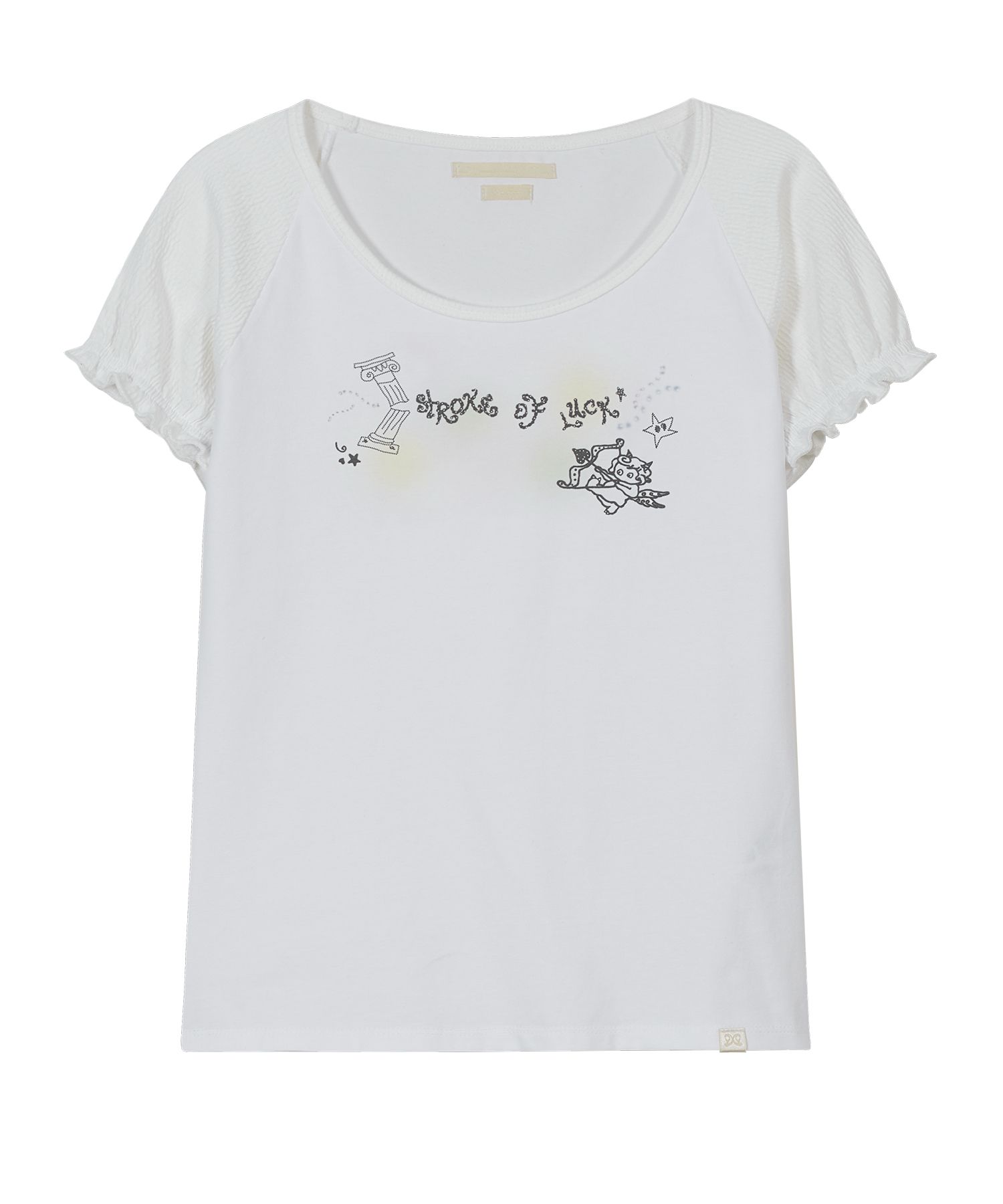 TYPESERVICE ♥ Lucky Puff Sleeve Top /追跡付 MUSINSA公式 | TYPESERVICE Lucky Puff Sleeve Top [White]