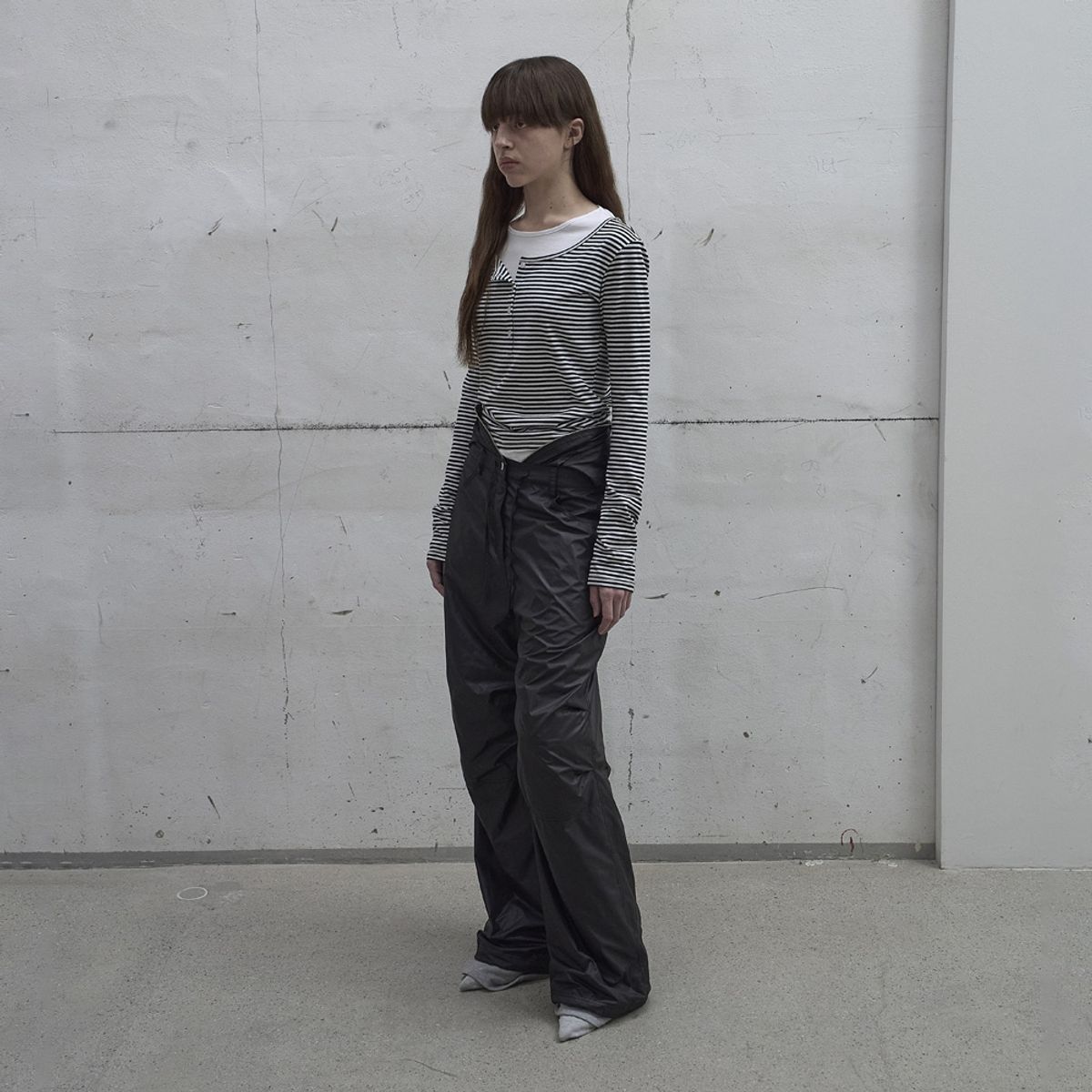 엘씨디씨티엠(LCDC™) DRAWSTRING PARACHUTE TROUSERS (BLACK)