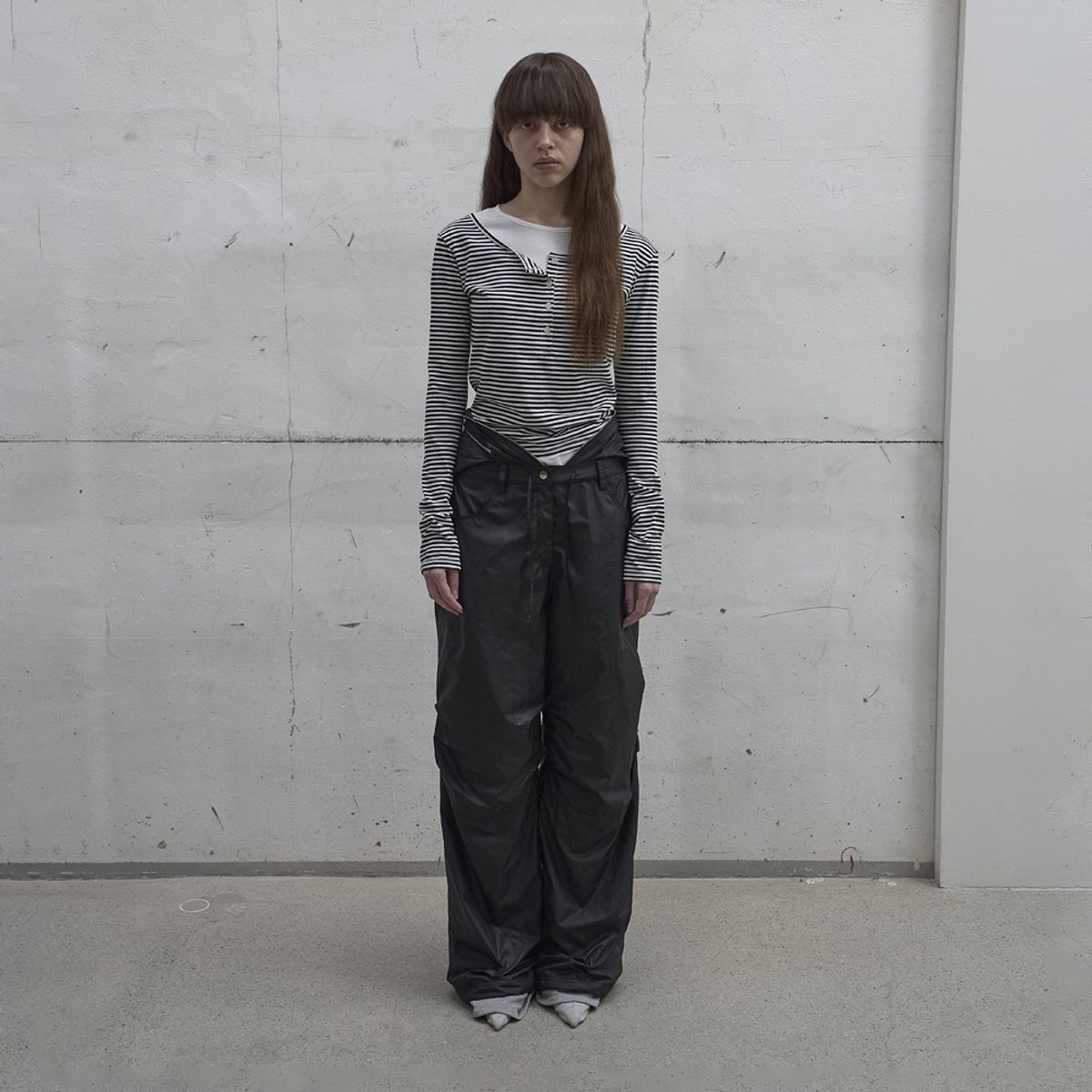 엘씨디씨티엠(LCDC™) DRAWSTRING PARACHUTE TROUSERS (BLACK)