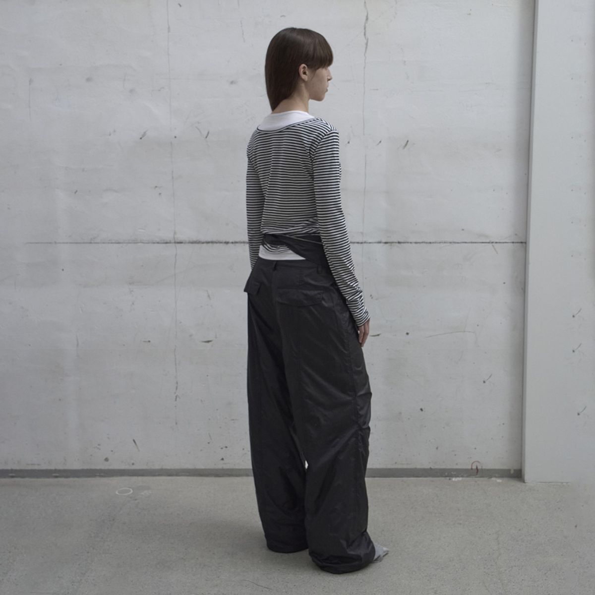 엘씨디씨티엠(LCDC™) DRAWSTRING PARACHUTE TROUSERS (BLACK)