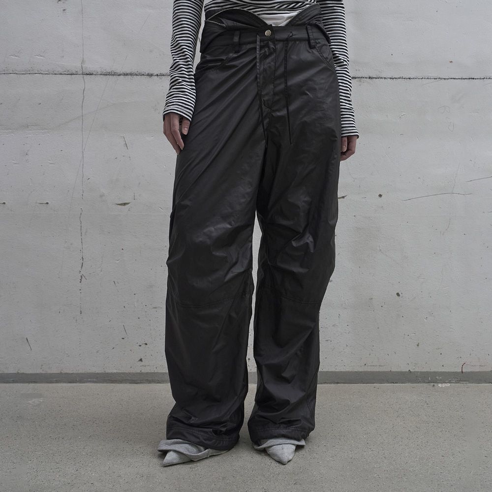 MUSINSA | LCDC TM DRAWSTRING PARACHUTE TROUSERS (BLACK)
