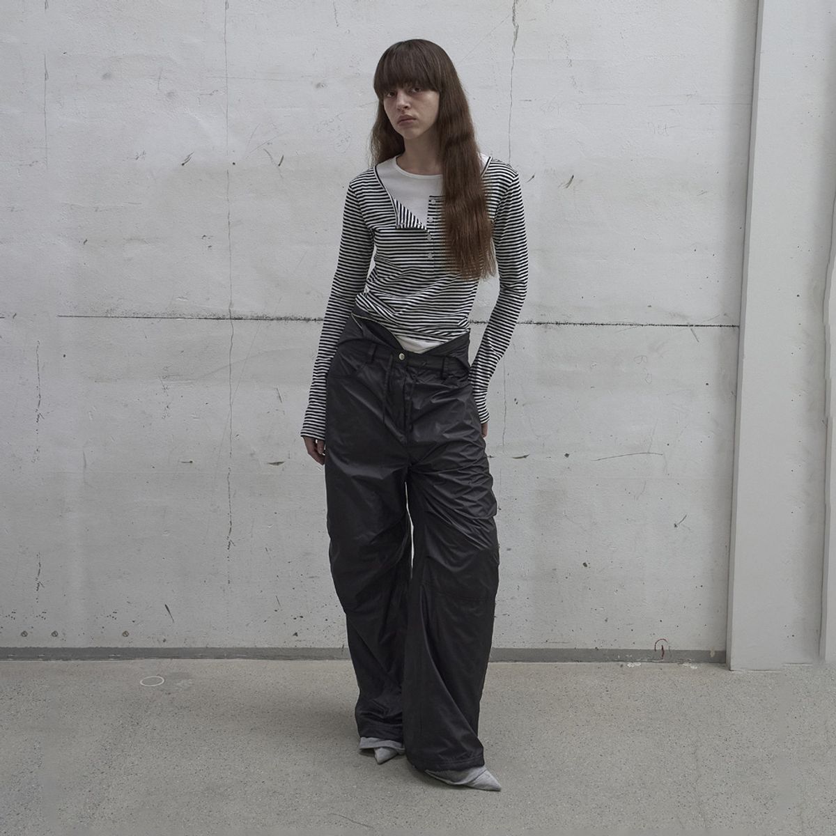 엘씨디씨티엠(LCDC™) DRAWSTRING PARACHUTE TROUSERS (BLACK)