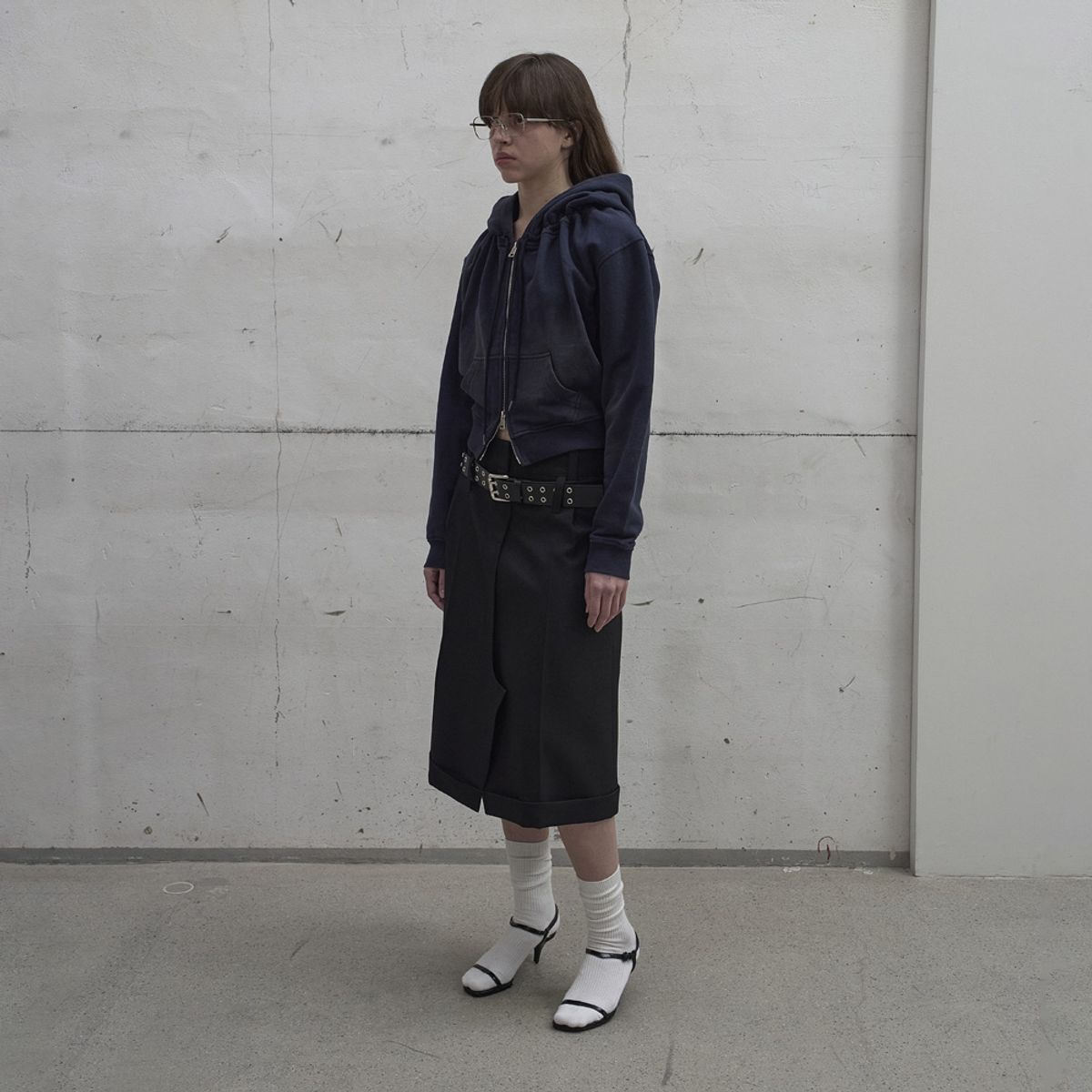 엘씨디씨티엠(LCDC™) TAILORED ZIP FRONT SKIRT (BLACK)