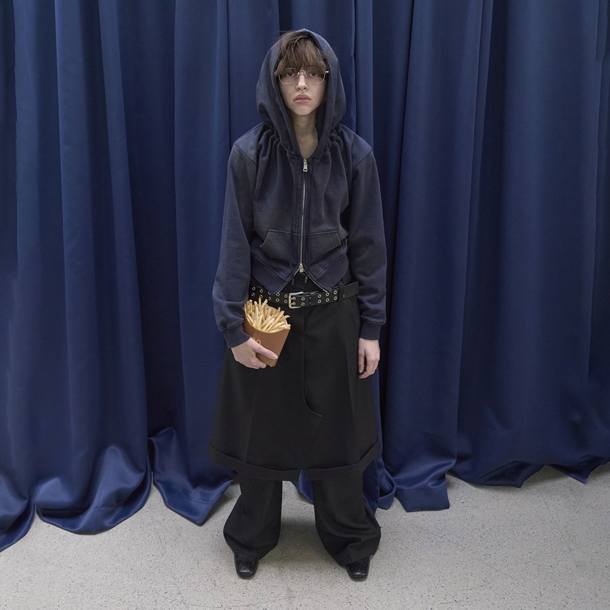 엘씨디씨티엠(LCDC™) TAILORED ZIP FRONT SKIRT (BLACK)