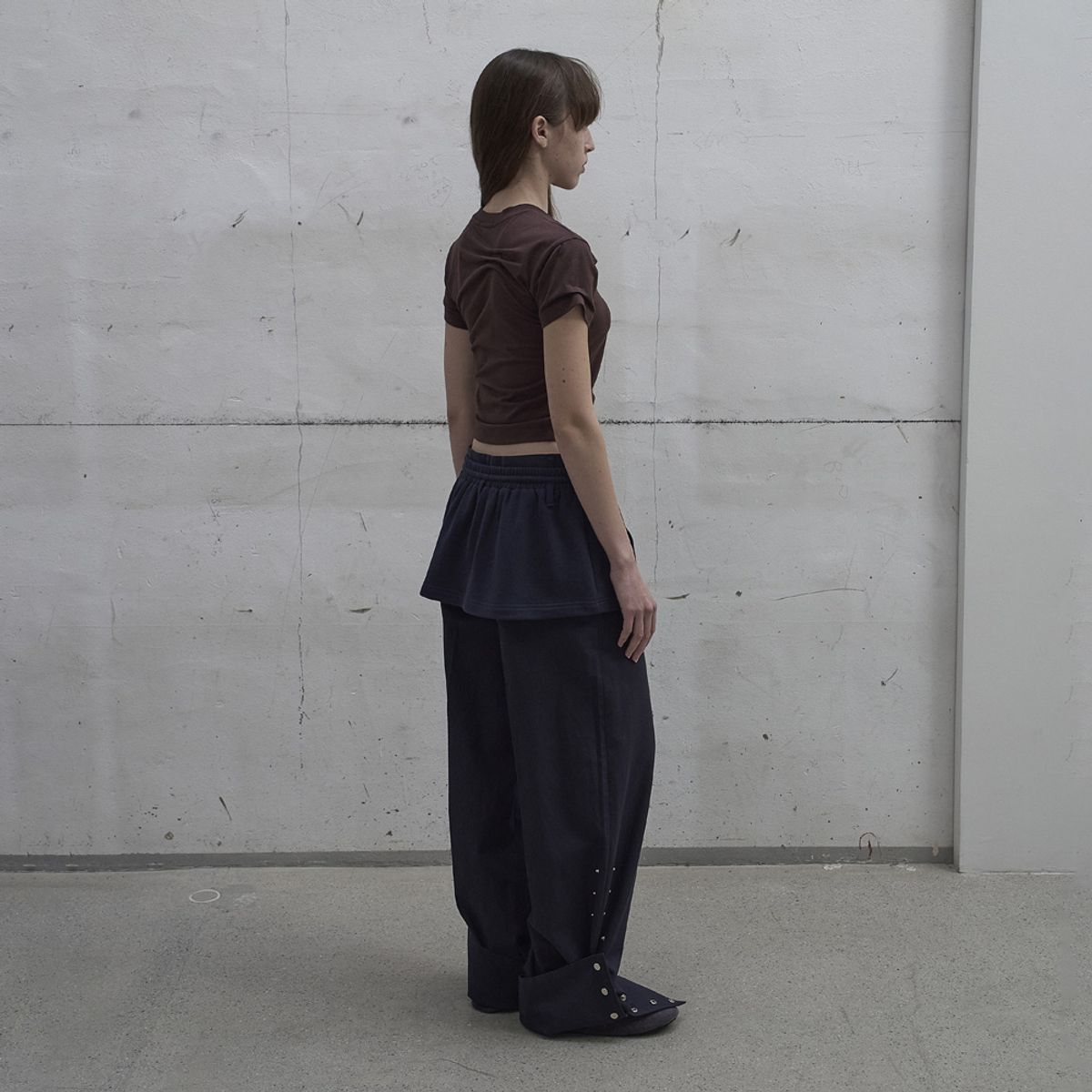 엘씨디씨티엠(LCDC™) LAYERED ZIP-UP SKIRT (NAVY)