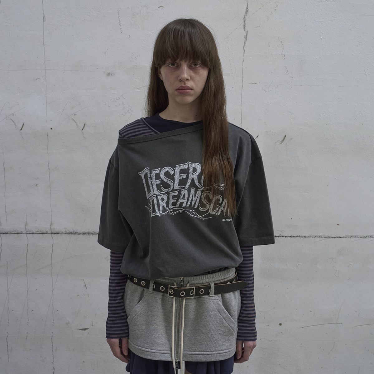 엘씨디씨티엠(LCDC™) LAYERED ZIP-UP SKIRT (MELANGE GREY)