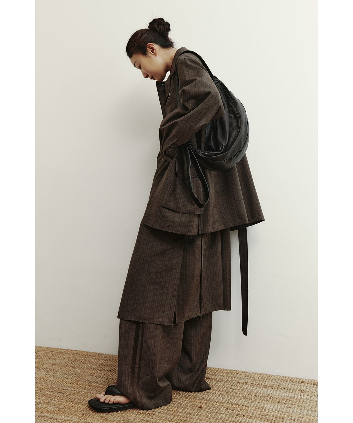 유스(YOUTH) Side Tape Trousers - Brown Stripe
