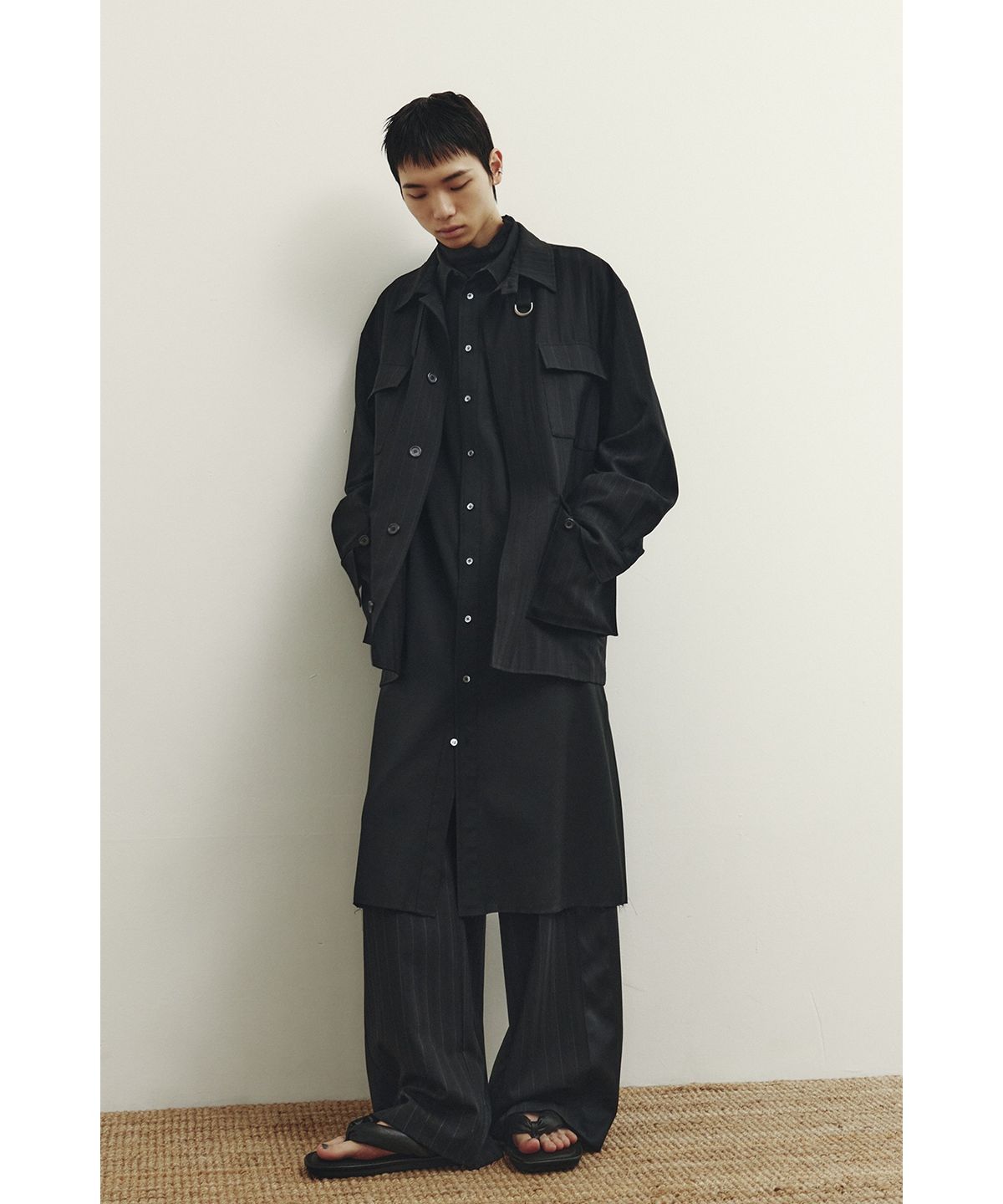 유스(YOUTH) Side Tape Trousers - Black Stripe
