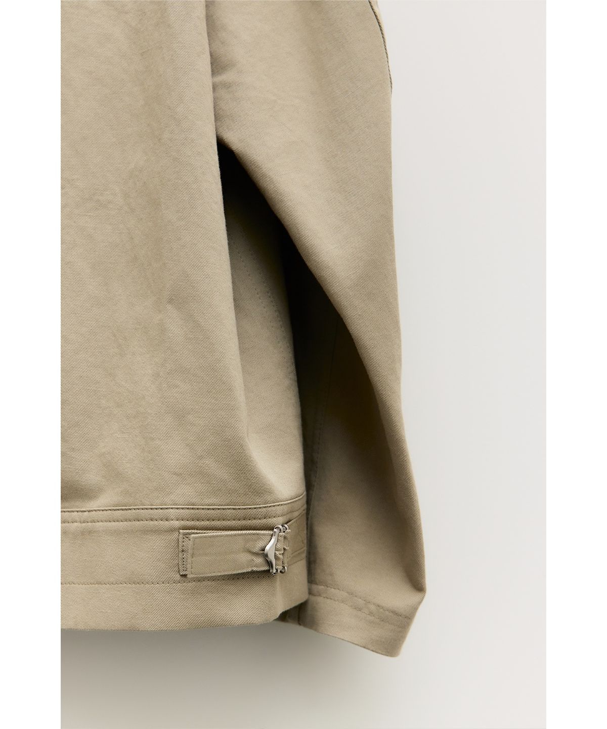유스(YOUTH) Leather Trim Cotton Jacket - Beige