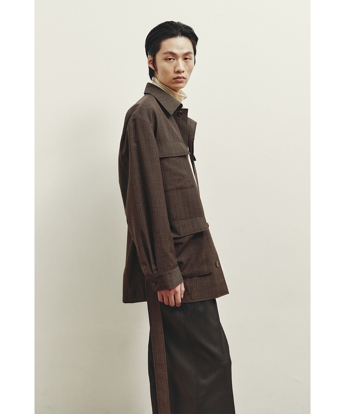 유스(YOUTH) Safari Jacket - Brown Stripe