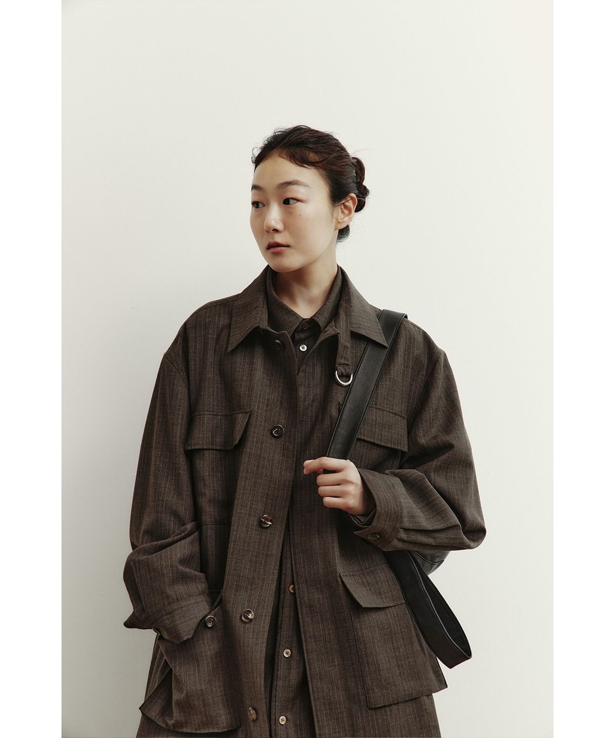 유스(YOUTH) Safari Jacket - Brown Stripe