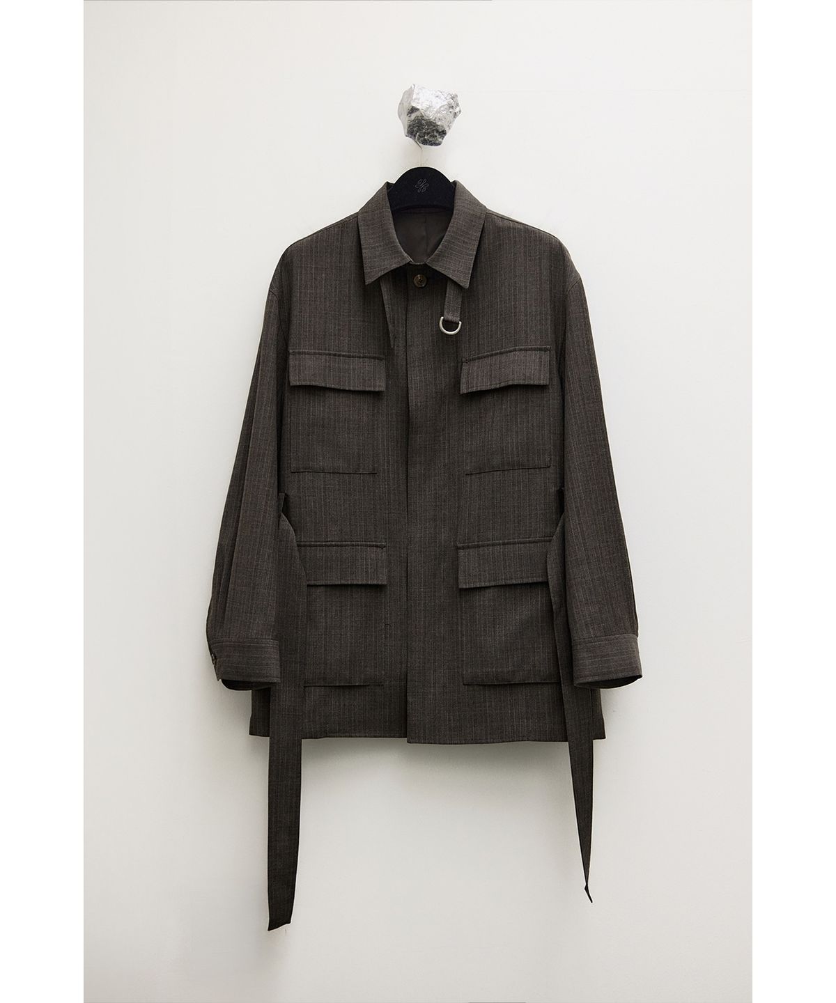 유스(YOUTH) Safari Jacket - Brown Stripe