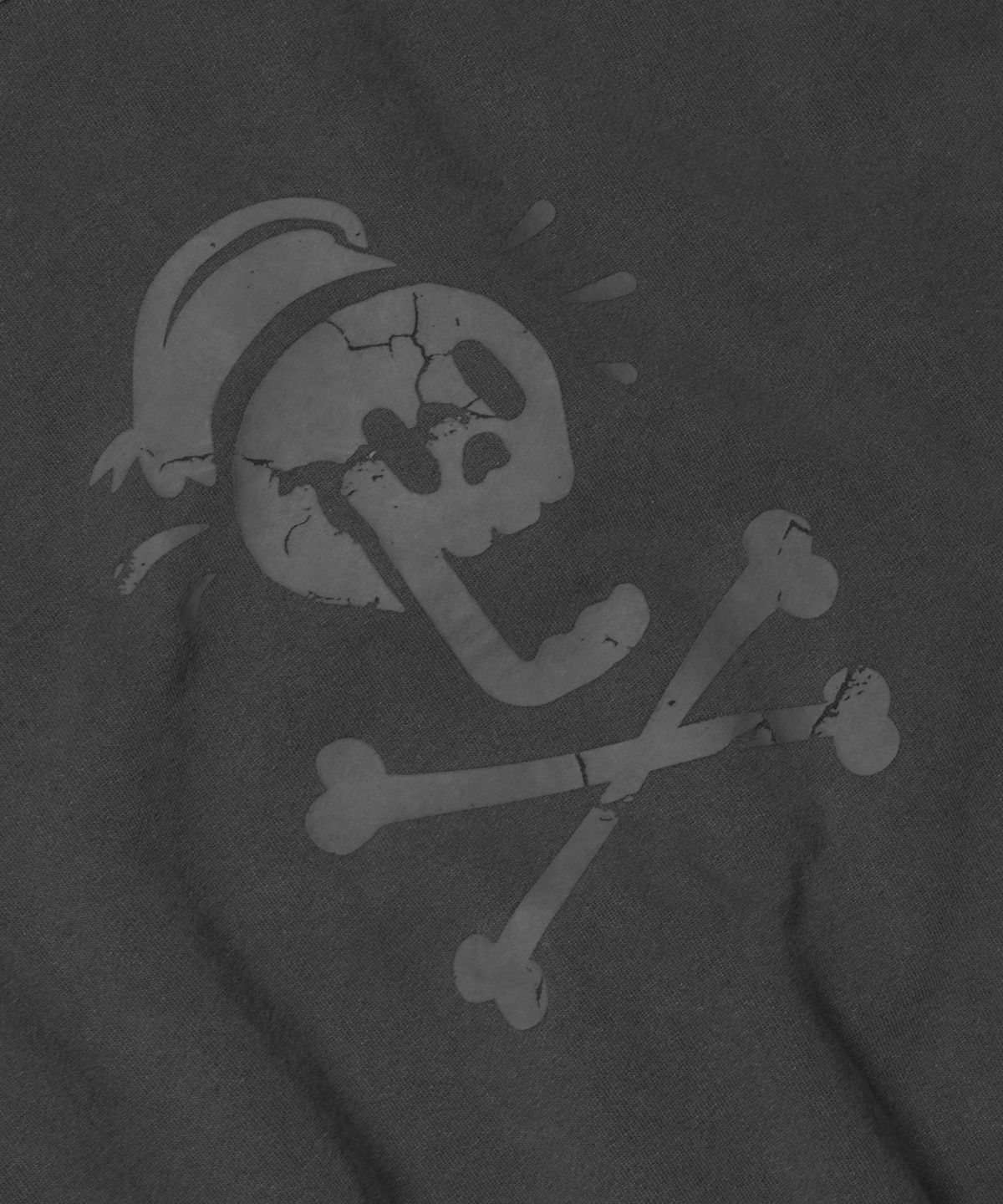 프리즘웍스(FRIZMWORKS) BLACK FLAG PIGMENT DYEING SWEATSHIRT _ CHARCOAL