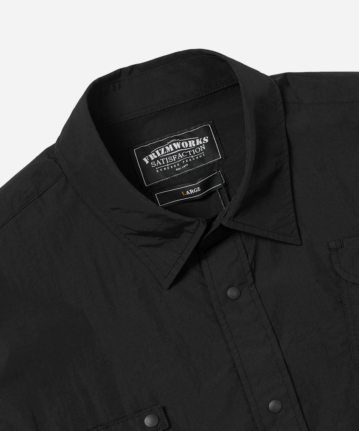 프리즘웍스(FRIZMWORKS) NYLON UTILITY POCKET SHIRT JACKET _ BLACK