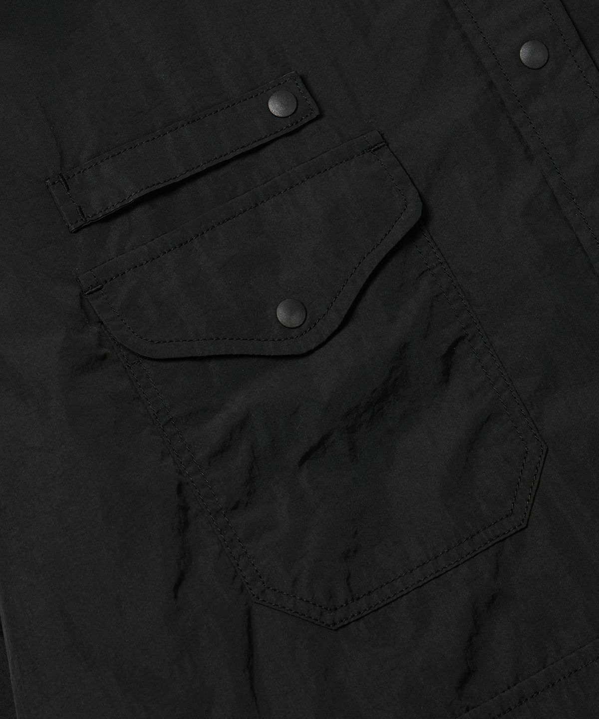 프리즘웍스(FRIZMWORKS) NYLON UTILITY POCKET SHIRT JACKET _ BLACK