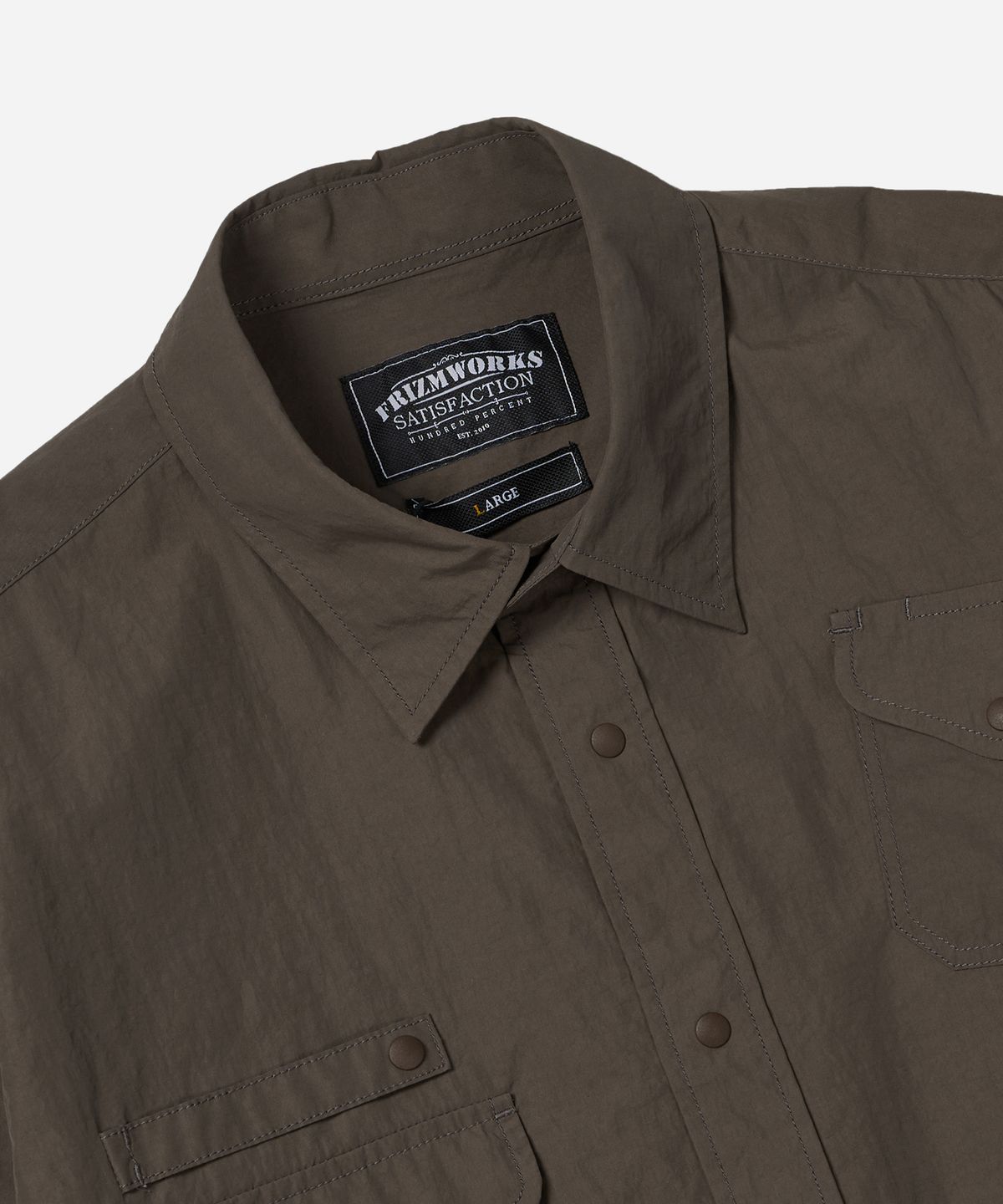 프리즘웍스(FRIZMWORKS) NYLON UTILITY POCKET SHIRT JACKET _ BROWN