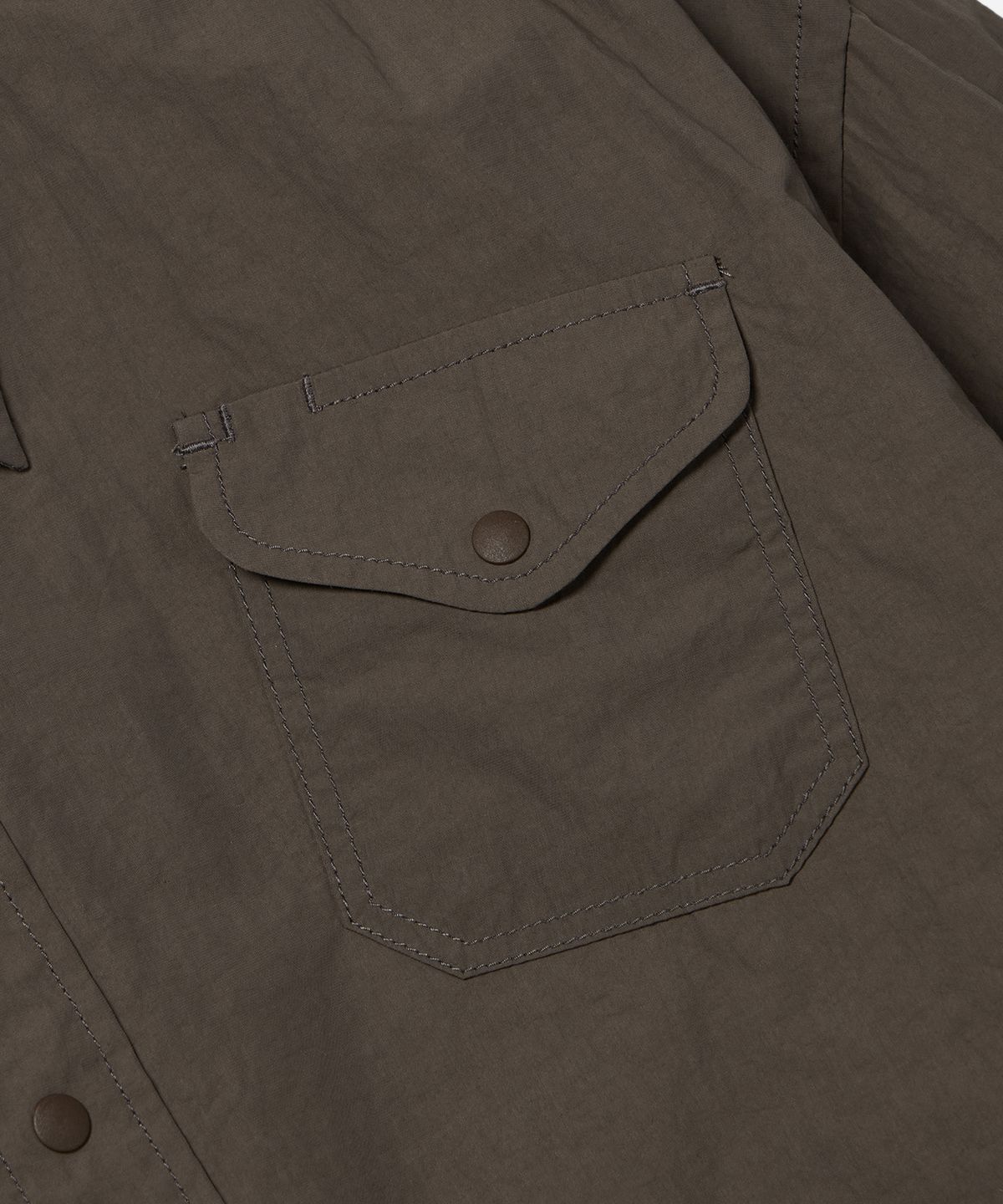 프리즘웍스(FRIZMWORKS) NYLON UTILITY POCKET SHIRT JACKET _ BROWN