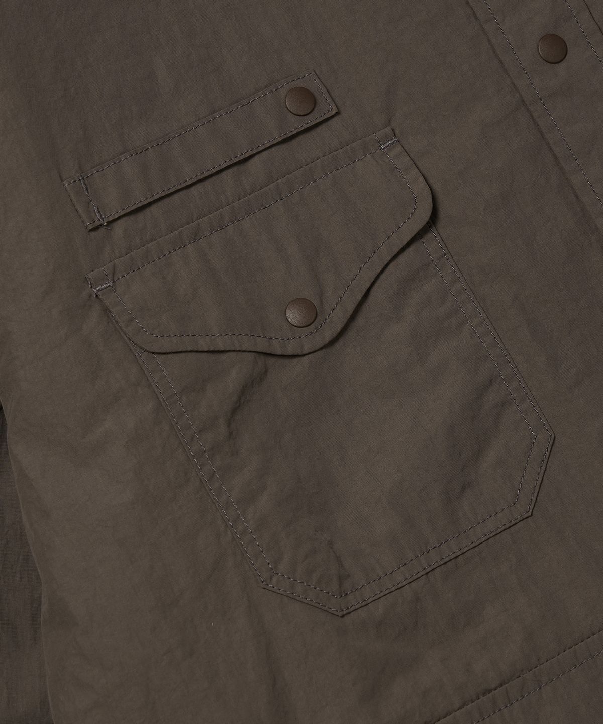프리즘웍스(FRIZMWORKS) NYLON UTILITY POCKET SHIRT JACKET _ BROWN