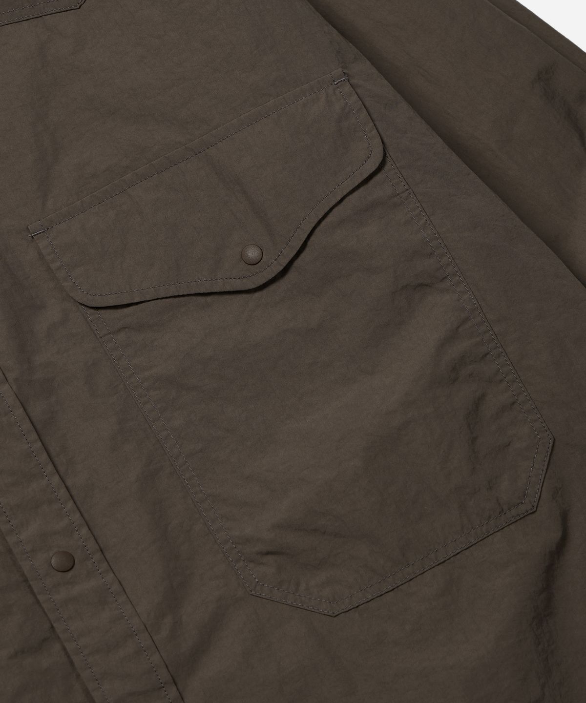 프리즘웍스(FRIZMWORKS) NYLON UTILITY POCKET SHIRT JACKET _ BROWN