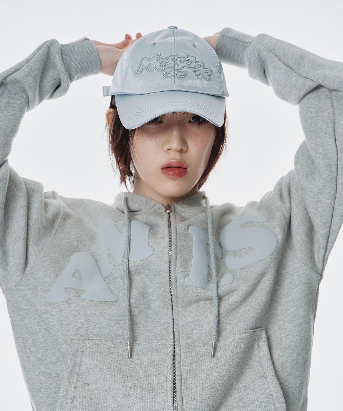 아메스 월드와이드(AMES-WORLDWIDE) MESSAGE GLOSSY BALL CAP SILVER