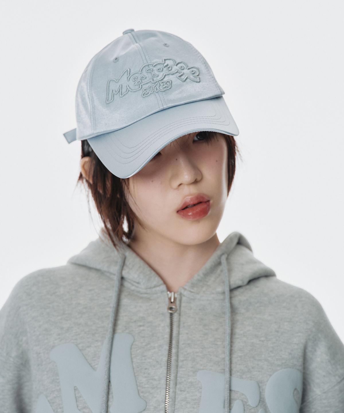 아메스 월드와이드(AMES-WORLDWIDE) MESSAGE GLOSSY BALL CAP SILVER