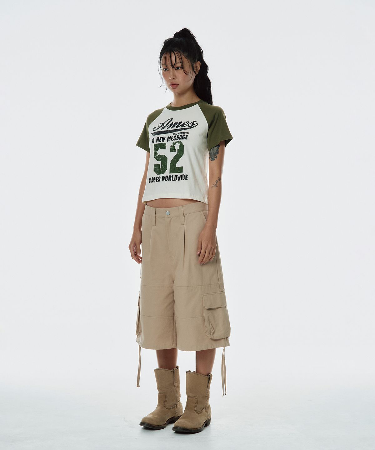 아메스 월드와이드(AMES-WORLDWIDE) AMES CARGO SHORTS BEIGE