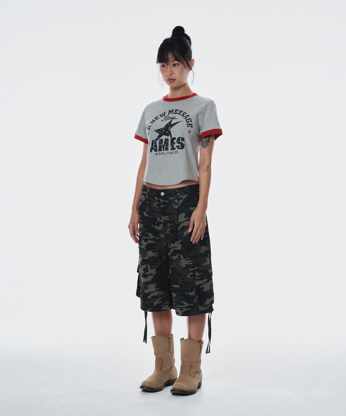 아메스 월드와이드(AMES-WORLDWIDE) AMES CARGO SHORTS CAMO
