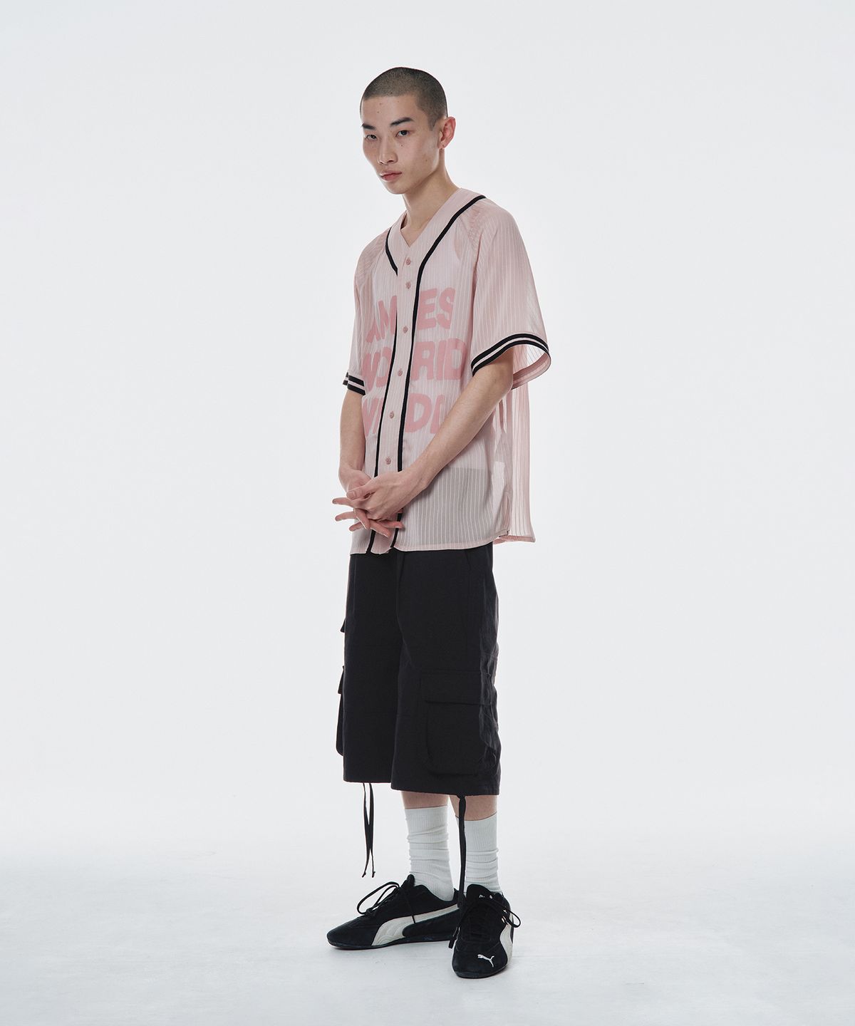 아메스 월드와이드(AMES-WORLDWIDE) MESH BASEBALL JACKET PINK
