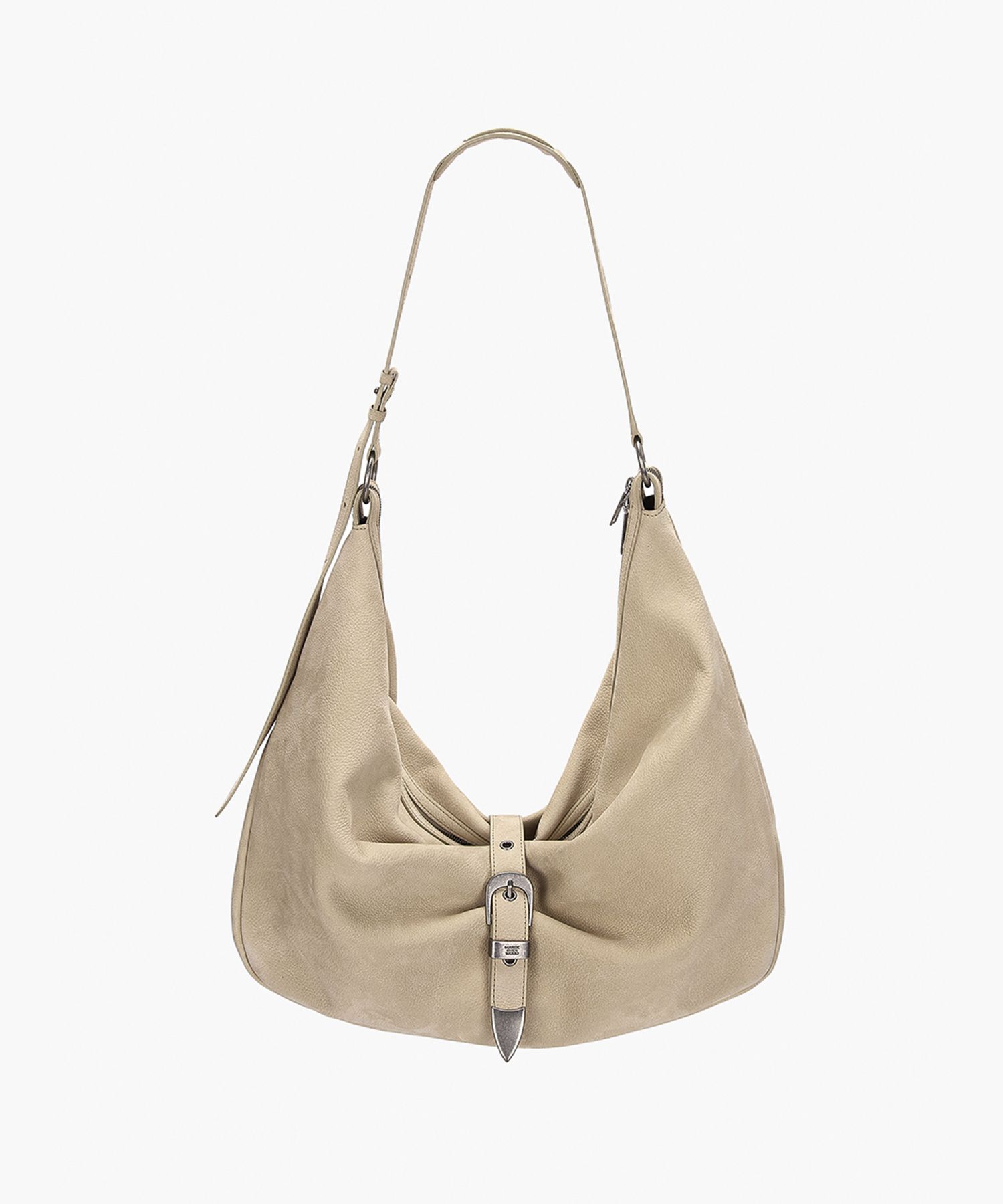 [Margesherwood ] / ☆ CITY HOBO NS / nude nubuck MUSINSA | MARGESHERWOOD BELTED HOBO_nude nubuck