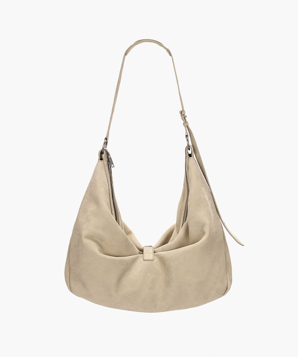 마지셔우드(MARGESHERWOOD) BELTED HOBO_nude nubuck