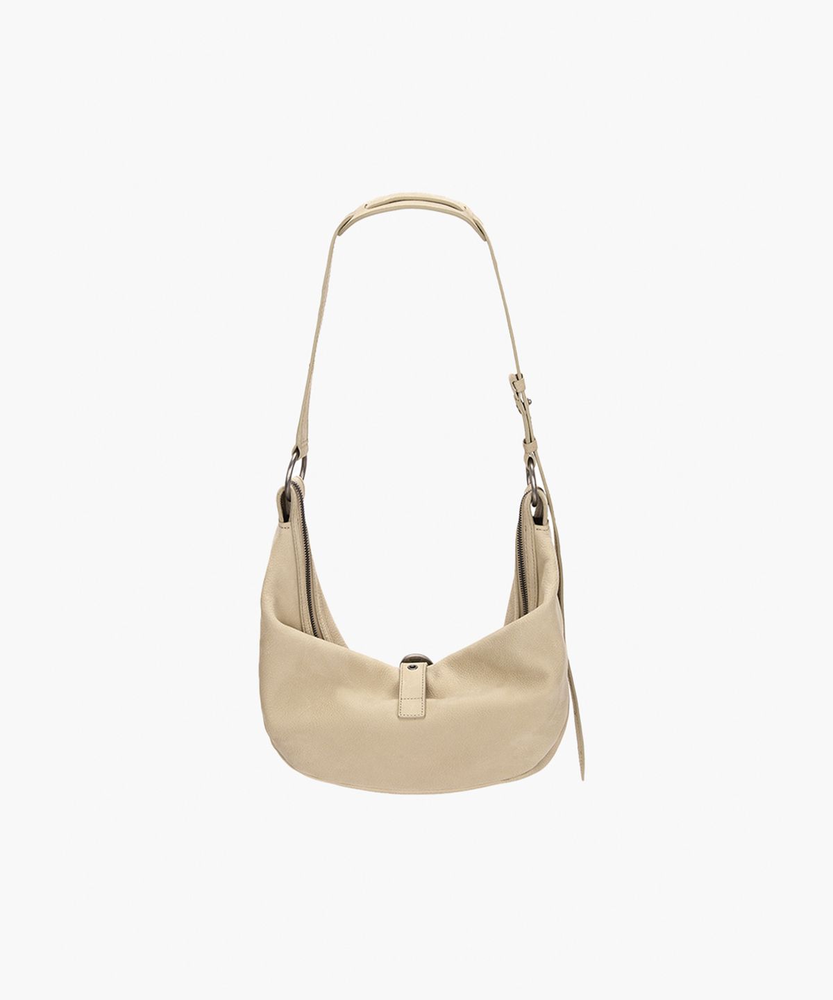 마지셔우드(MARGESHERWOOD) BELTED HOBO MEDIUM_nude nubuck