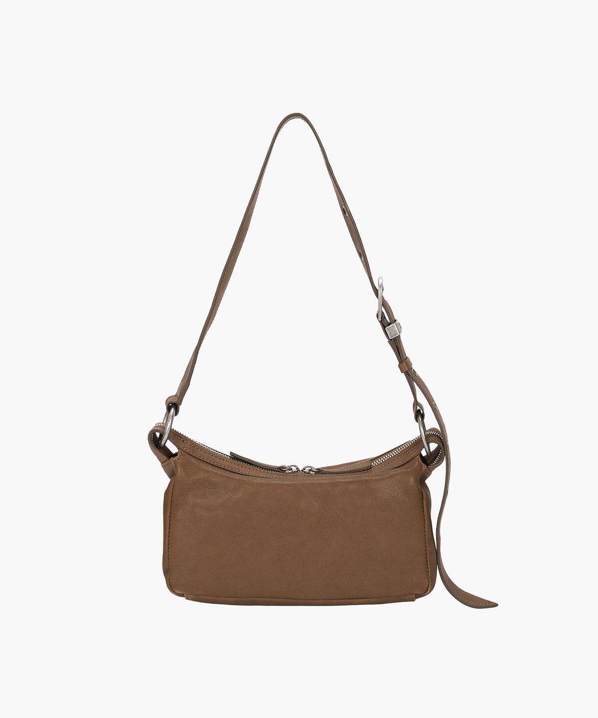 마지셔우드(MARGESHERWOOD) OUTPOCKET HOBO MINI_vintage camel washed nappa