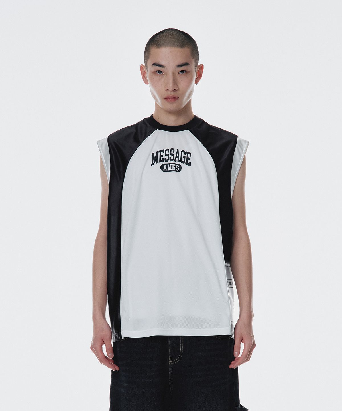 아메스 월드와이드(AMES-WORLDWIDE) SPORTY SLEEVELESS JERSEY BLACK
