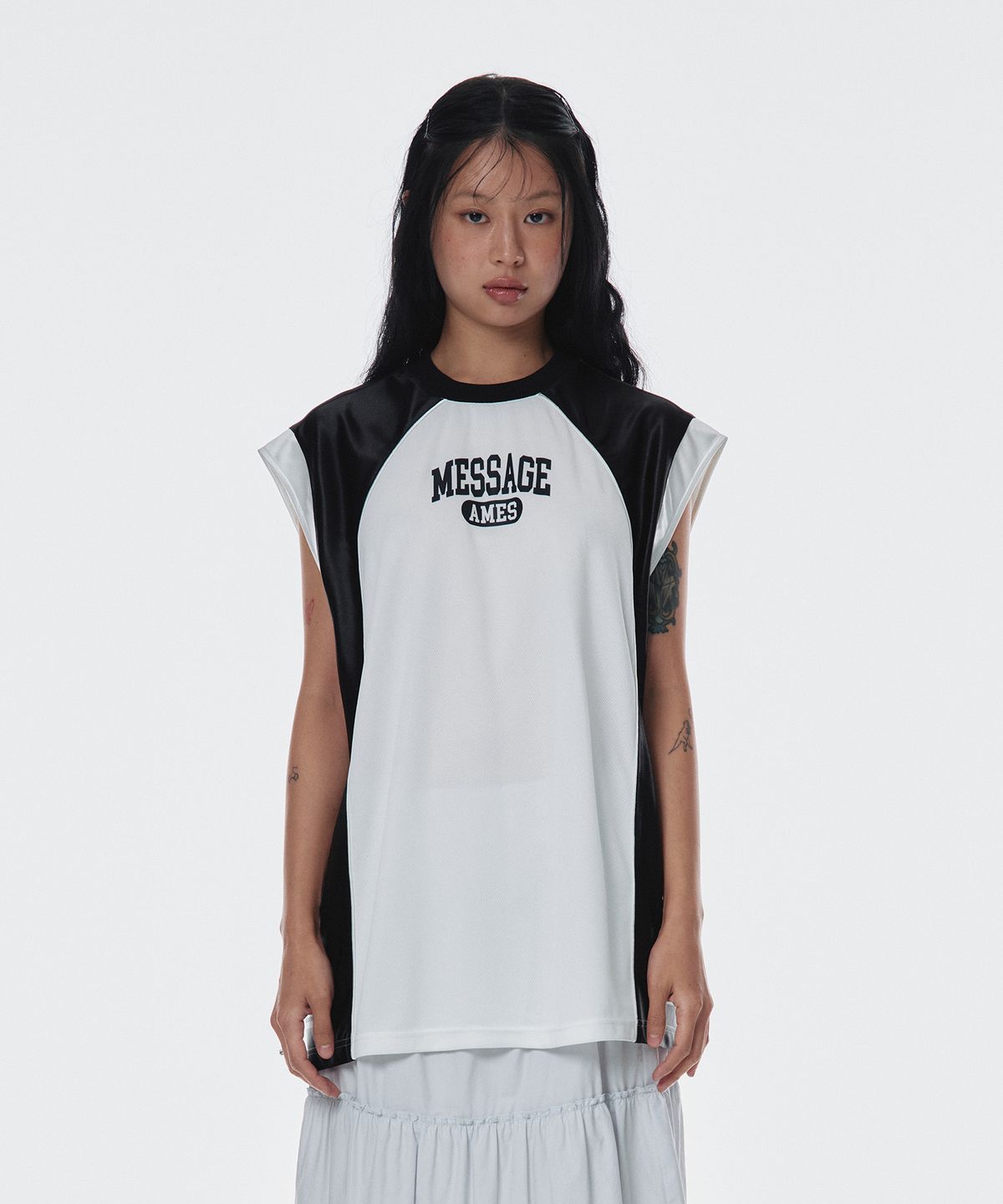아메스 월드와이드(AMES-WORLDWIDE) SPORTY SLEEVELESS JERSEY BLACK