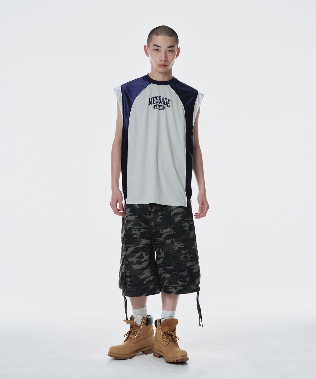 아메스 월드와이드(AMES-WORLDWIDE) SPORTY SLEEVELESS JERSEY NAVY