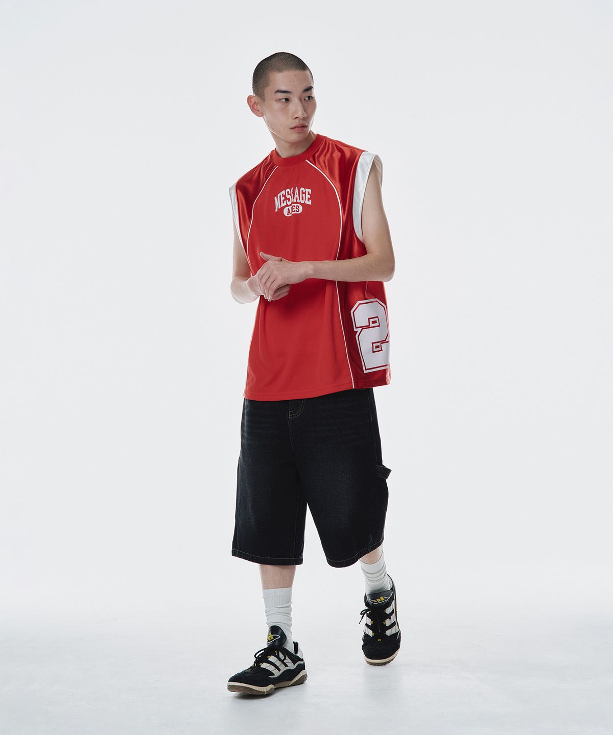 아메스 월드와이드(AMES-WORLDWIDE) SPORTY SLEEVELESS JERSEY RED