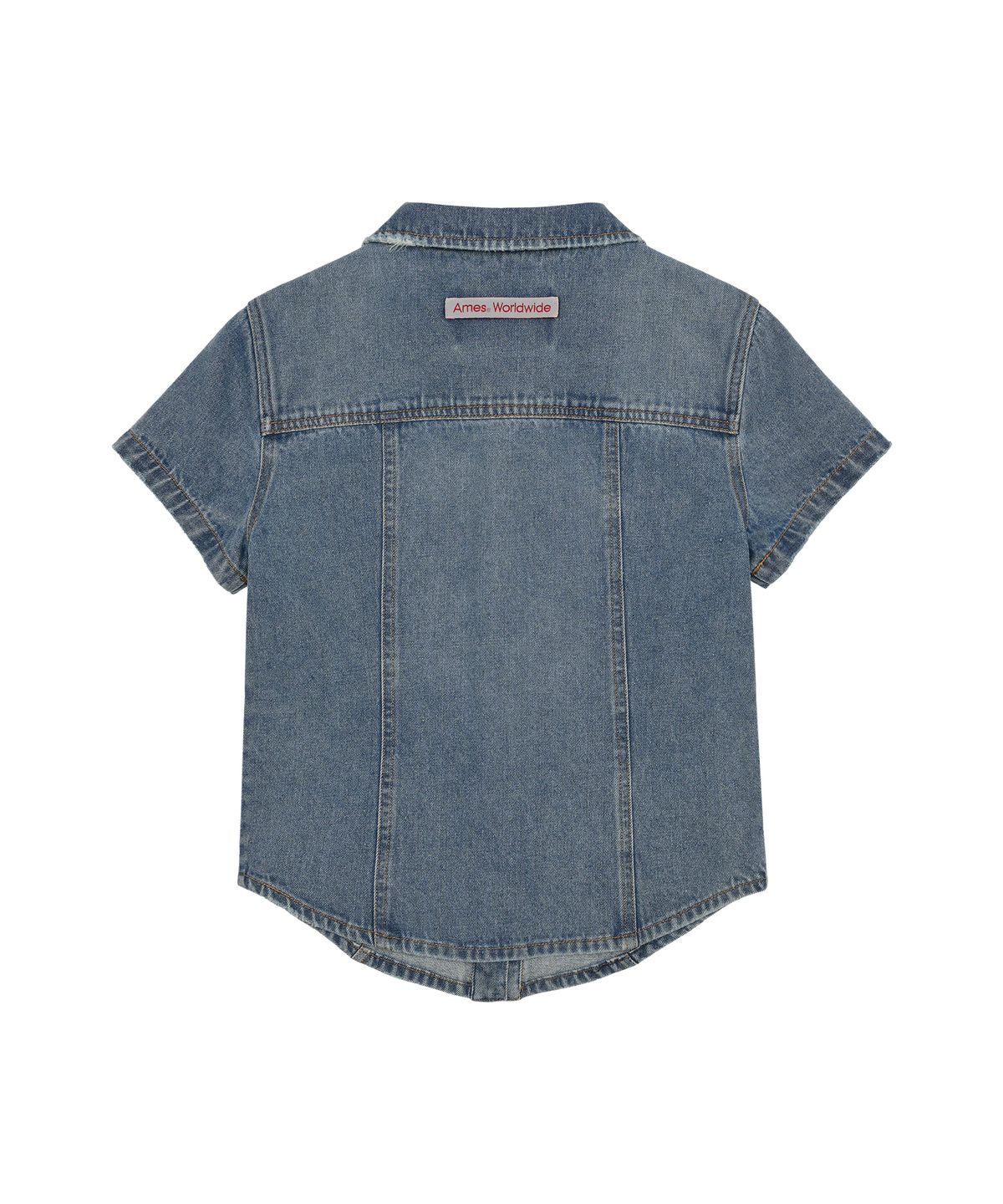 아메스 월드와이드(AMES-WORLDWIDE) DENIM SHORTSLEEVE SHIRTS BLUE