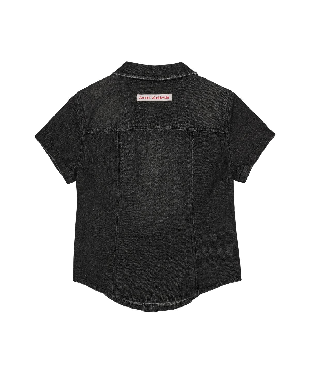 아메스 월드와이드(AMES-WORLDWIDE) DENIM SHORTSLEEVE SHIRTS BLACK
