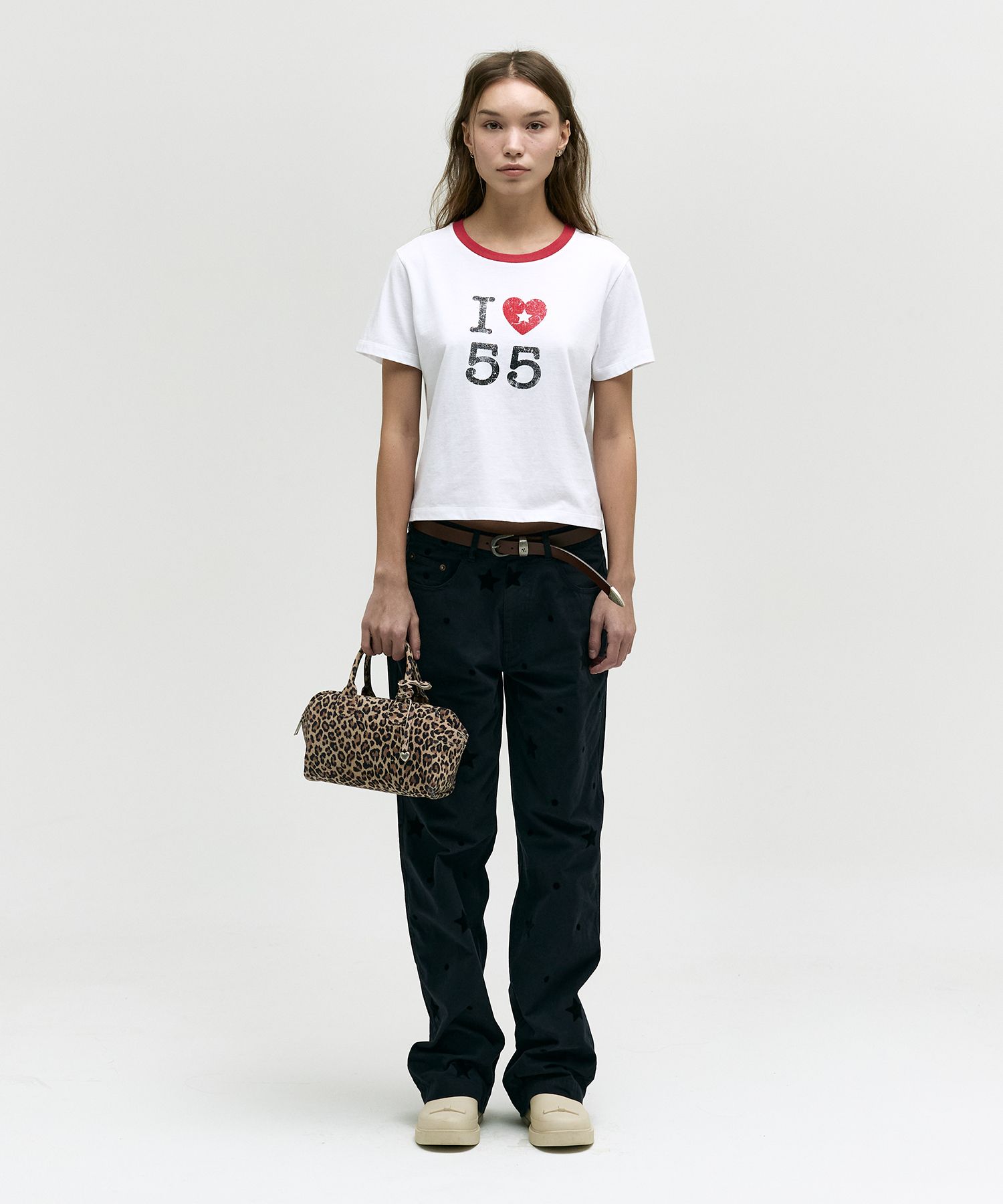 ファッション雑貨・小物その他 [Margesherwood] / HEART CHARM / cream leopard suede CHARM - MARGESHERWOOD