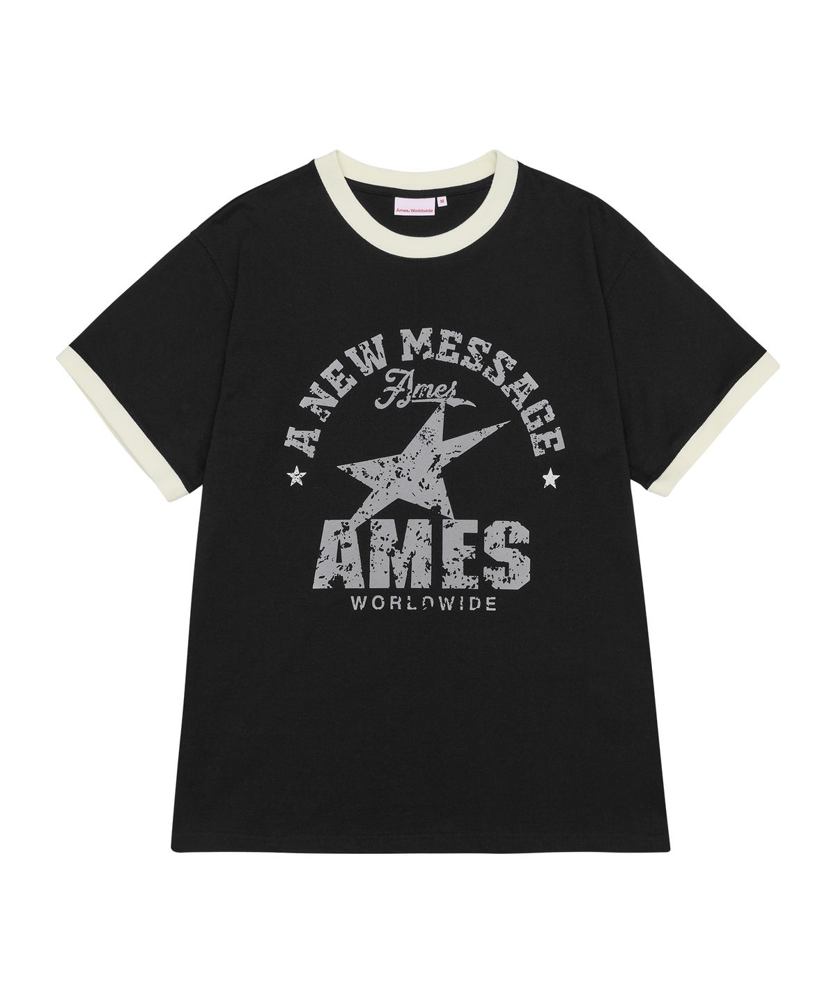 아메스 월드와이드(AMES-WORLDWIDE) VINTAGE STAR TEE BLACK
