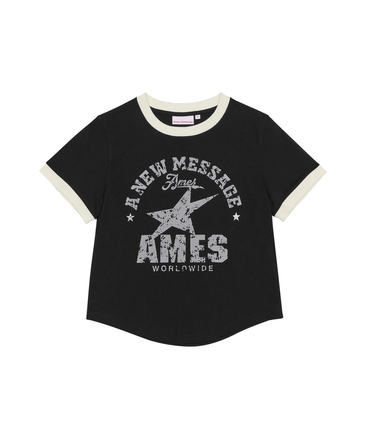 아메스 월드와이드(AMES-WORLDWIDE) VINTAGE STAR TEE BLACK
