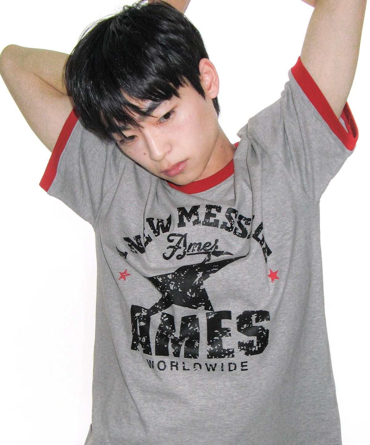 아메스 월드와이드(AMES-WORLDWIDE) VINTAGE STAR TEE GREY