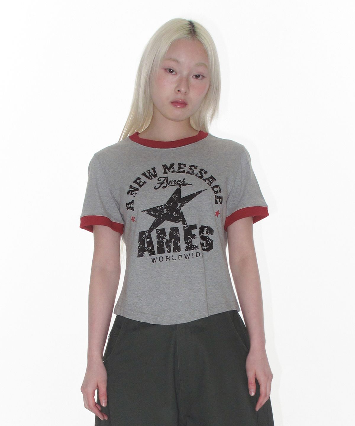 아메스 월드와이드(AMES-WORLDWIDE) VINTAGE STAR TEE GREY